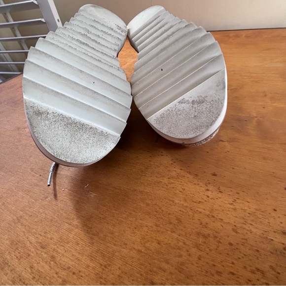 Torrid 9.5WW pride embellished silver sparkly wedge lace up party statement shoe - Picture 7 of 11